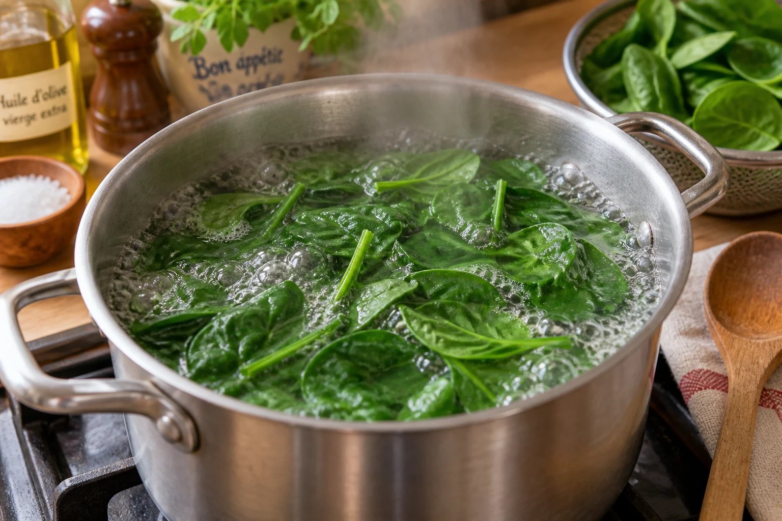 Temps de cuisson des épinards frais à l&rsquo;eau : le vrai guide